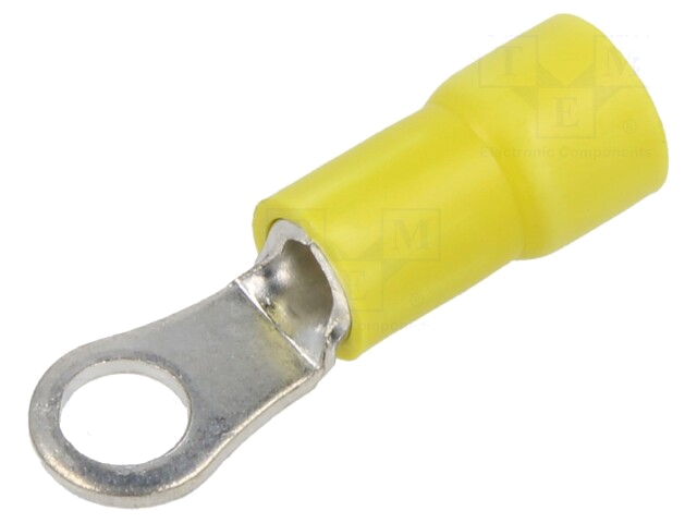 Uiteinde: oog; Ø: 5mm; 4÷6mm2; klemmen; voor draad; geïsoleerd; geel Uiteinde: oog; Ø: 5mm; 4÷6mm2; klemmen; voor draad; geïsoleerd; geel